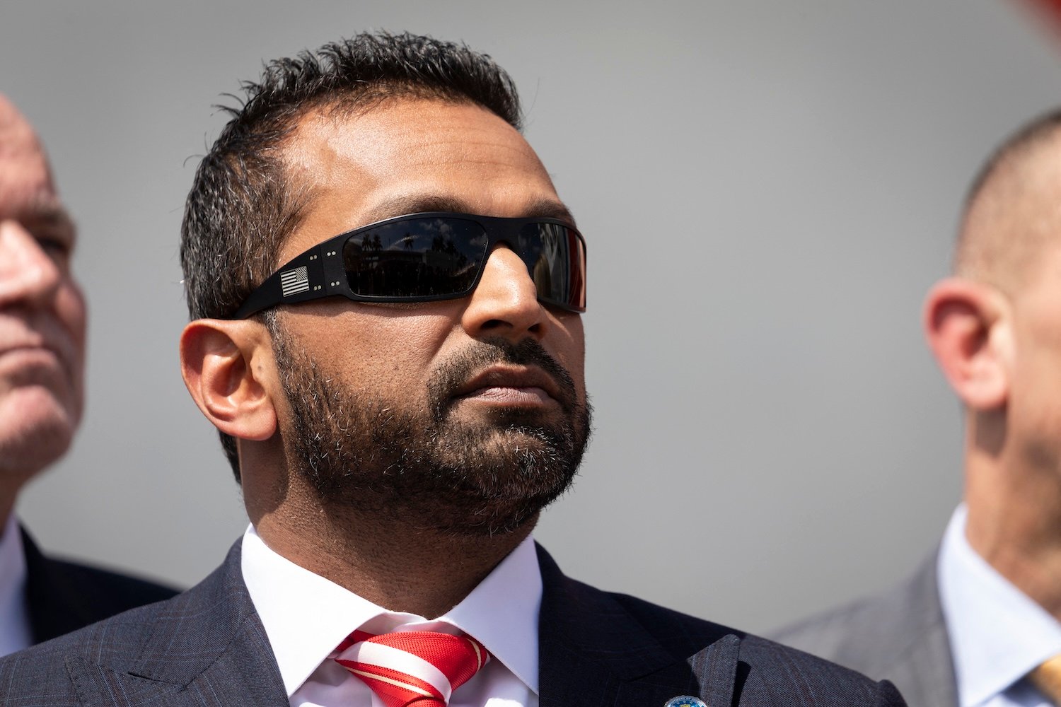 Conspiracy theorist FBI Director Kash Patel at Port Everglades in Fort Lauderdale, Florida on April 9, 2025.